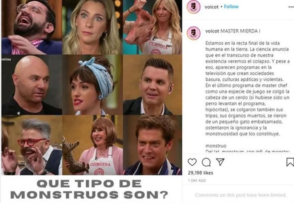 Grave denuncia contra MasterChef Celebrity: "Son unos monstruos"