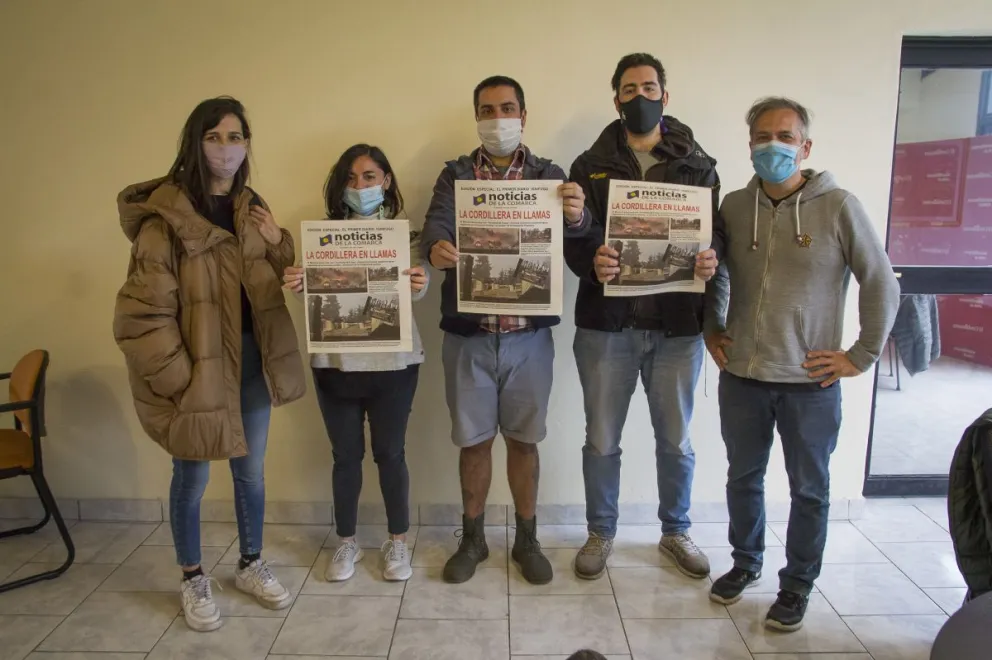 Por los incendios de la Comarca se imprimió el primer diario ignífugo del mundo 