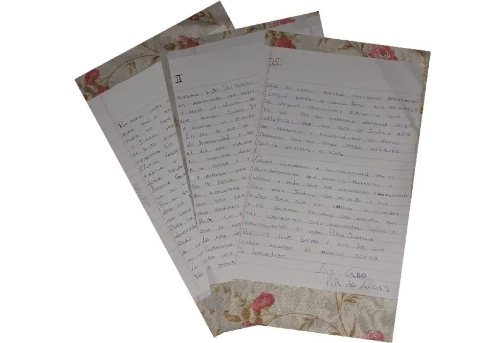 Desgarradora carta del papá de Lucas ante la prisión domiciliaria de Matías Vázquez 