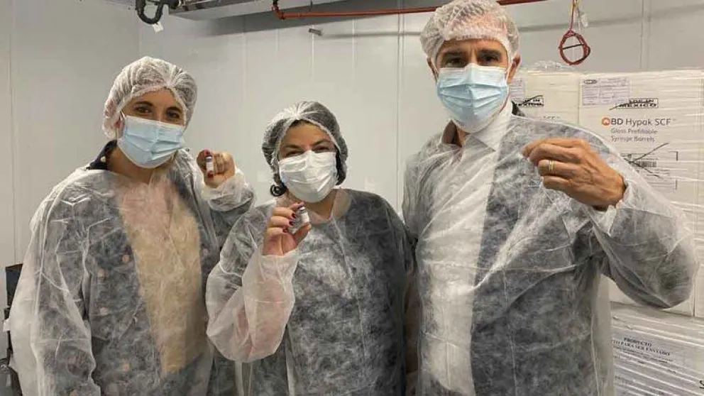 Laboratorio argentino produjo más de 21.000 dosis de la vacuna Sputnik V