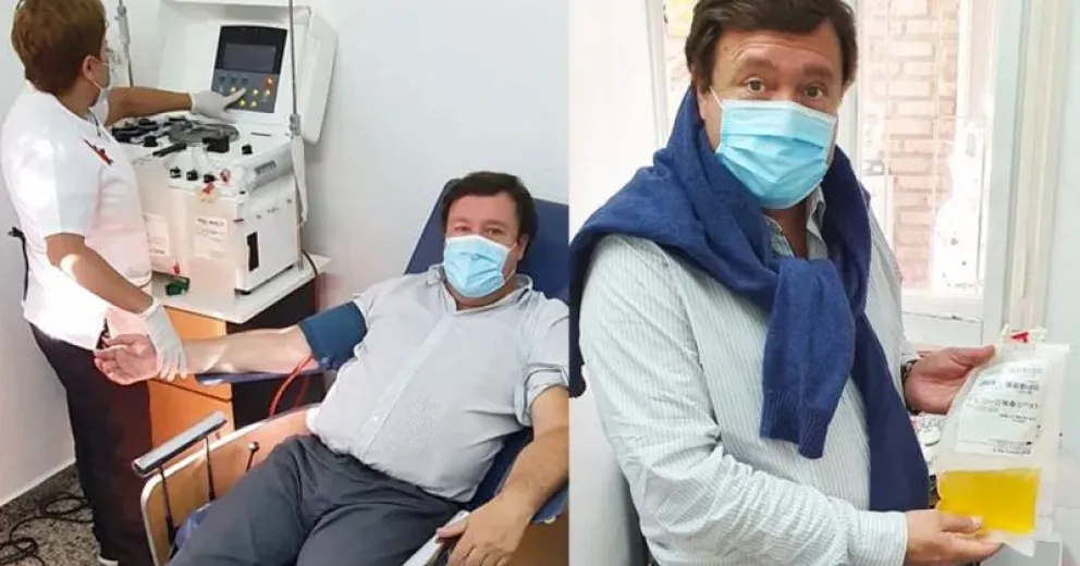 Alberto Weretilneck donó plasma en el Policlínico de Cipolletti