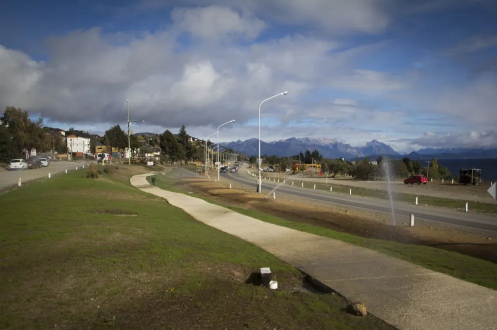 Brotó el césped de la parte nueva del Paseo del Este