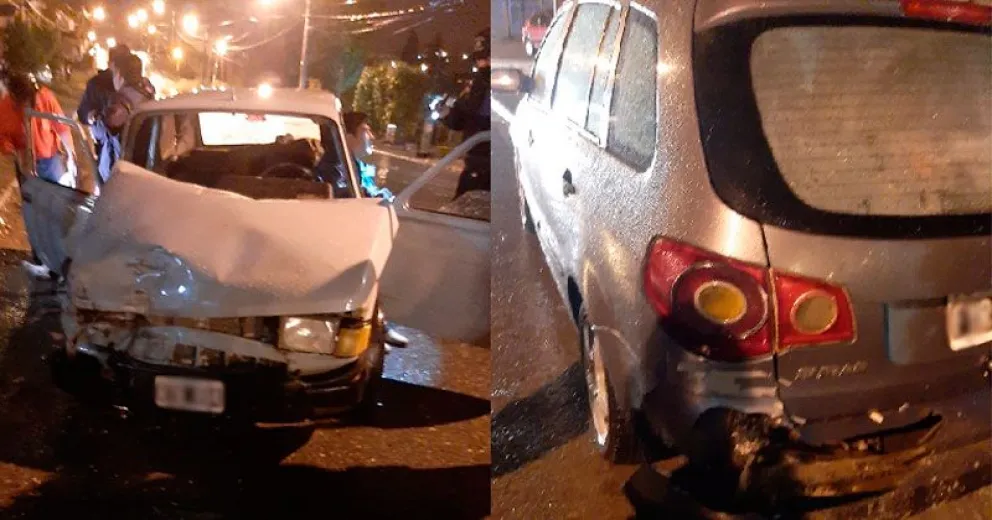 Dos hombres sufrieron lesiones al chocar contra un auto estacionado
