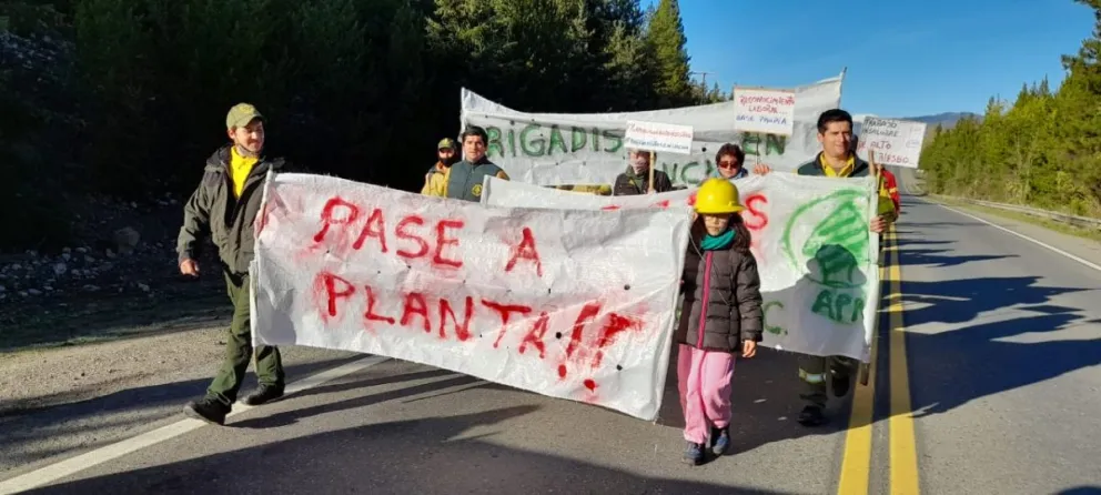 En su día, los brigadistas de la Comarca volvieron a marchar por mejoras salariales