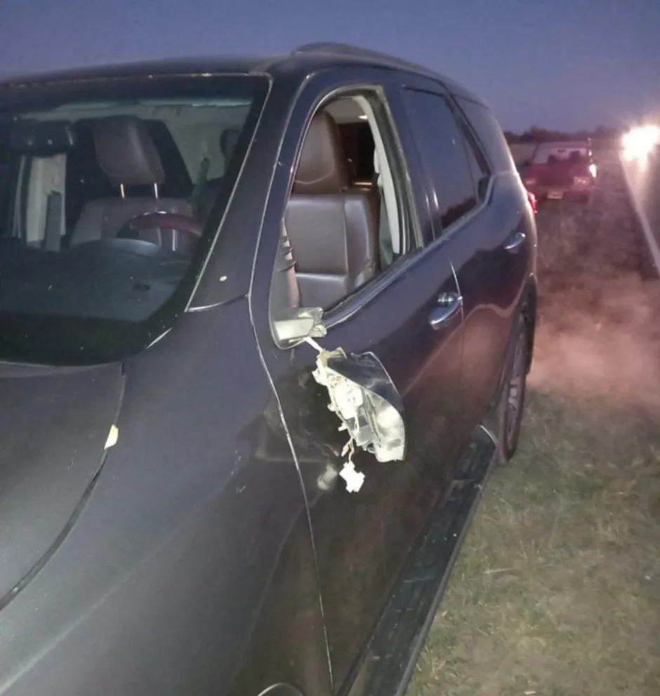 Así quedó el vehículo oficial tras el accidente de la secretaria de Seguridad