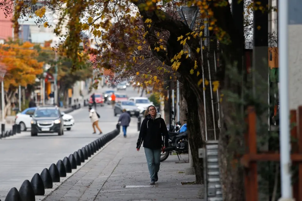 Calles vacías de turistas en Bariloche