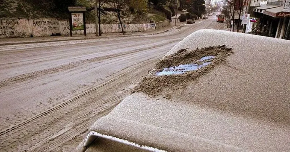 Maradona y las cenizas volcánicas