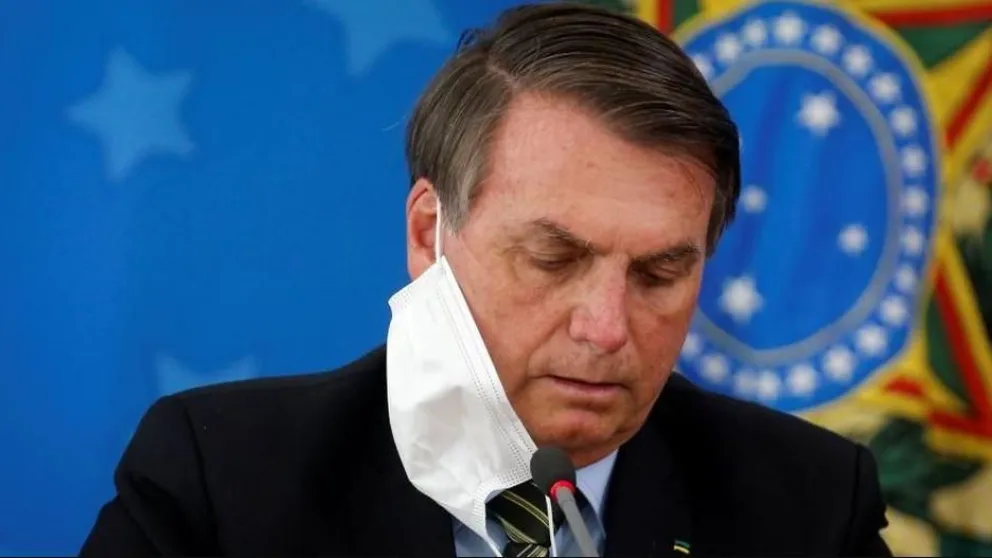 Bolsonaro fue multado en San Pablo por no usar barbijo