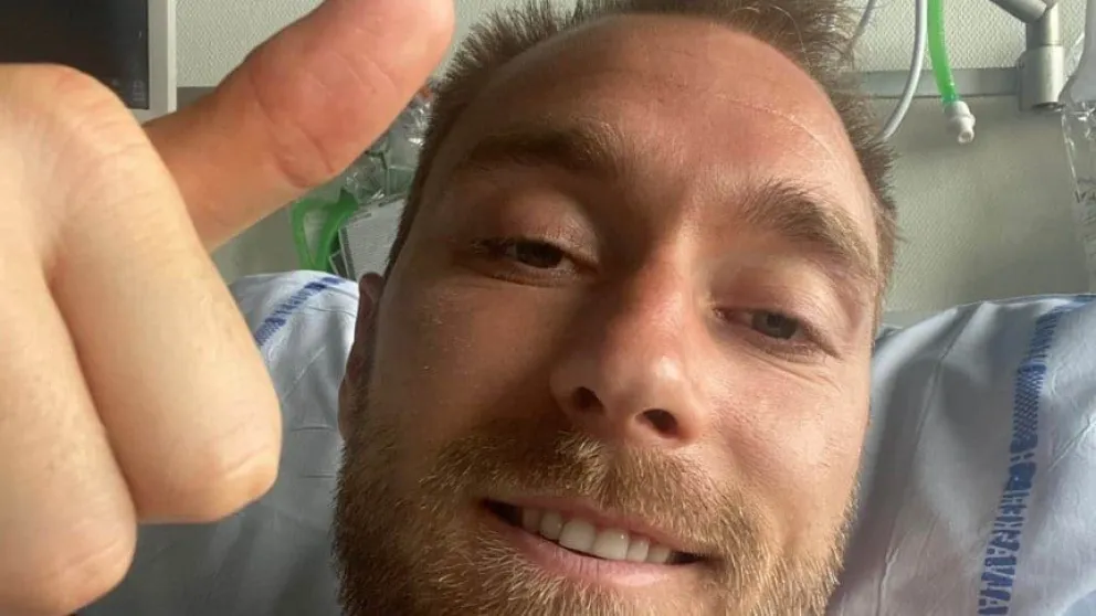 Christian Eriksen desde el hospital realizó un posteo y envió un mensaje