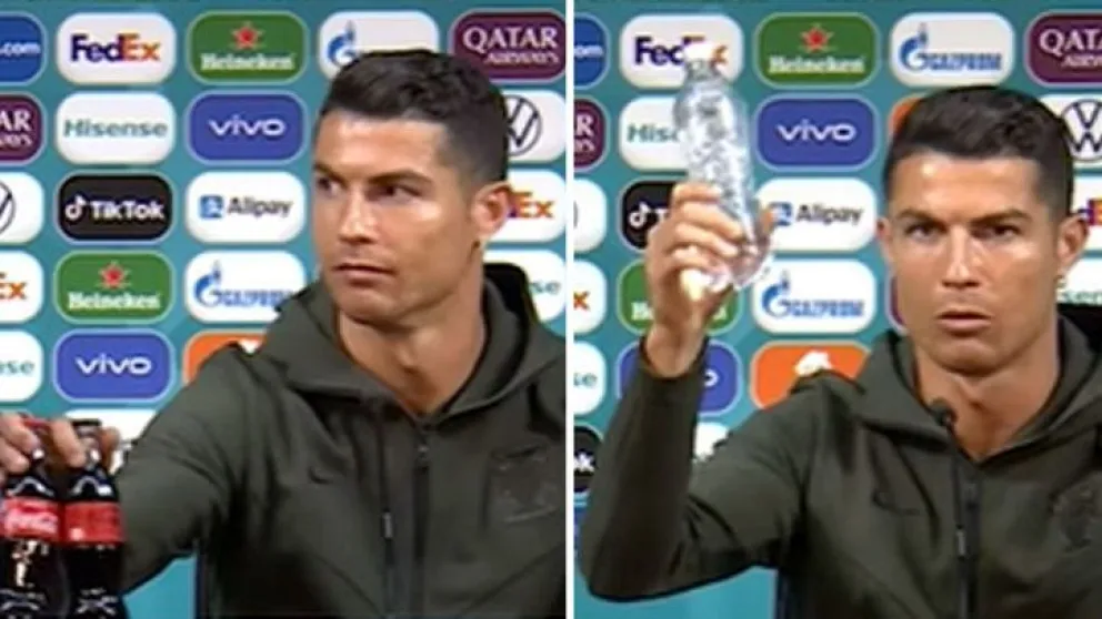 "Agua, Coca-cola no", pidió Ronaldo en rueda de prensa: la marca sufrió millonarias pérdidas