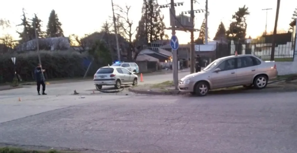 Un menor sufrió heridas tras una violenta colisión