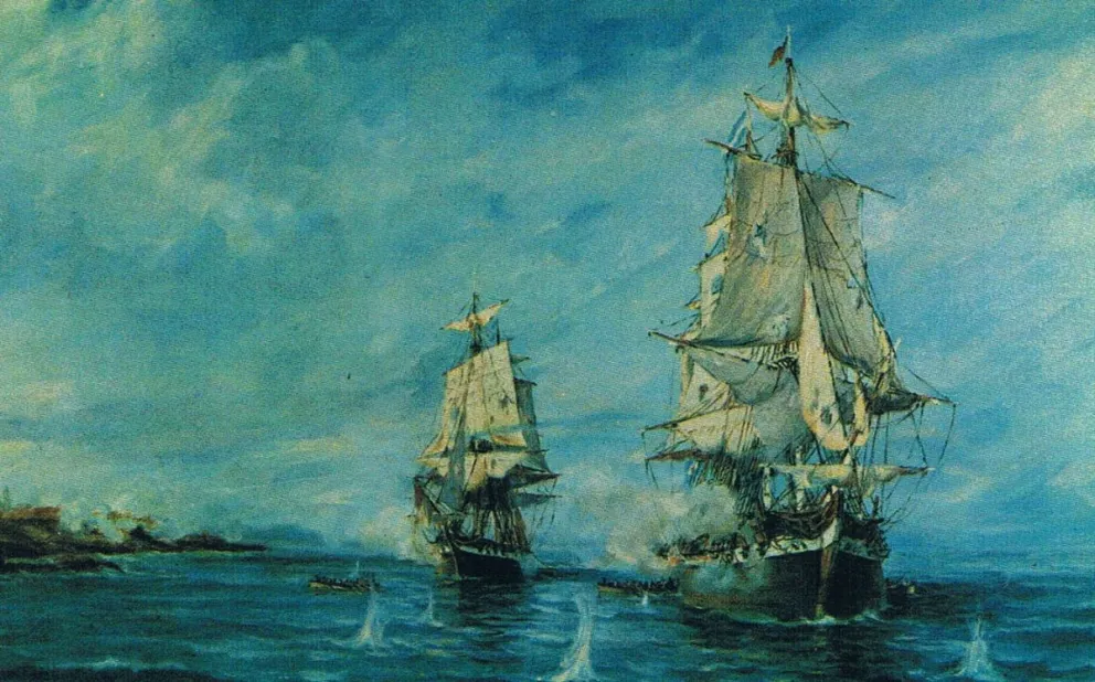 Por seis días, la bandera argentina ondeó en el actual Estados Unidos