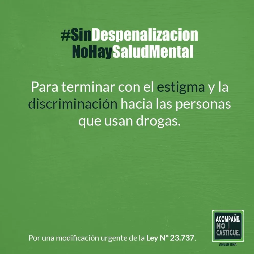 “El que tiene un consumo problemático de drogas debe ser atendido por Salud y no por la Justicia”