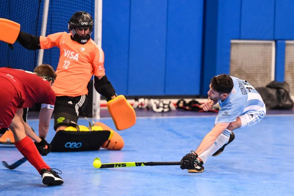 Mayo y Navarro felices por el pase a la final del Panamericano de Hockey Indoor