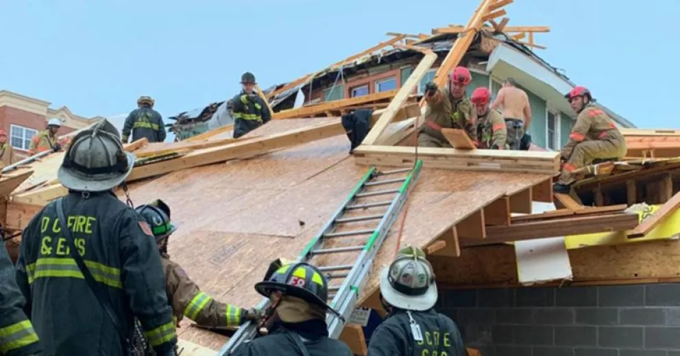 Otra tragedia en Estados Unidos: colapsó un edificio en construcción en Washington