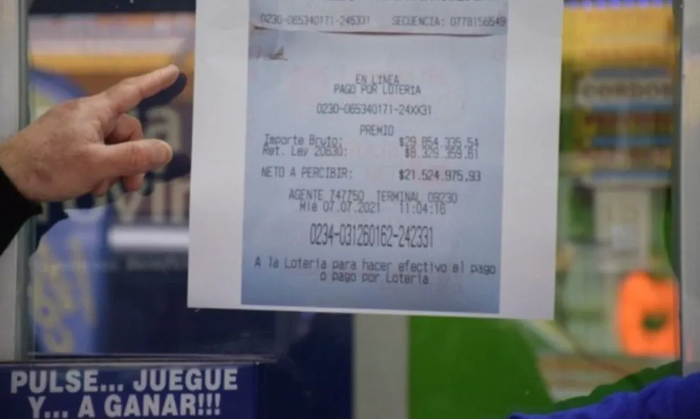 Un jubilado ganó 29 millones de pesos en el Loto Plus