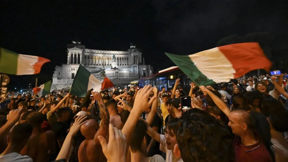 Así fue el festejo en las ciudades italianas por la obtención de la Eurocopa