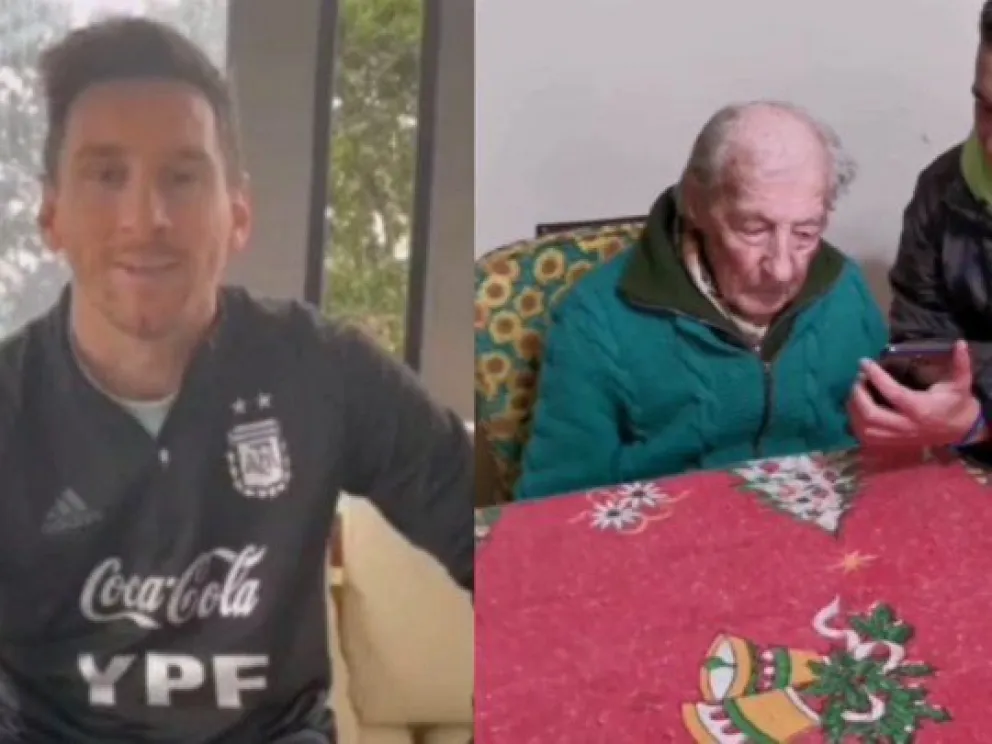 Messi sorprendió a un abuelo de 100 años que anota sus goles en un cuaderno