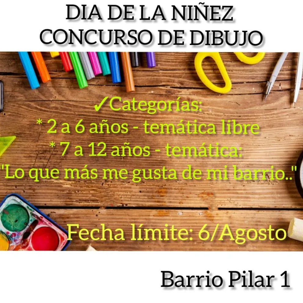 Van a festejar el Día de la Niñez con un concurso de dibujo