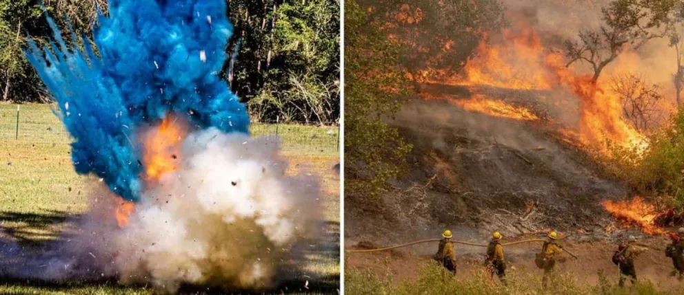 Hicieron una fiesta para revelar el género de su bebé y terminó en un incendio